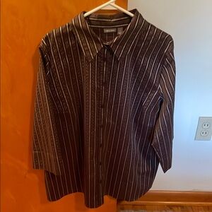 Apt. 9 Brown Striped Blouse